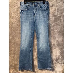 ❌Anthropologie Pilcro Demilune Boot Cut Medium Wash non distressed Jeans Size 29